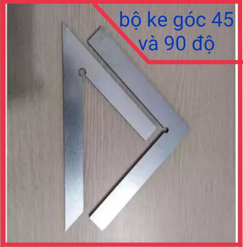 Thước ke góc 45 độ 90 độ, bộ thước ke góc, thước đo góc vuông, ke góc