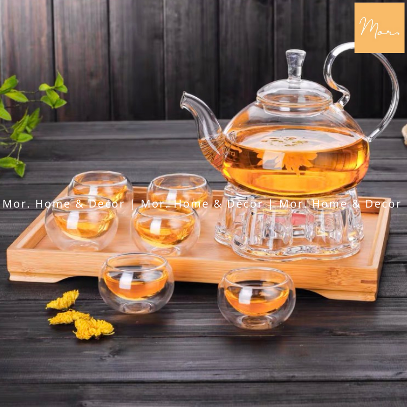 Bộ ấm trà thủy tinh chịu nhiệt - 600ml