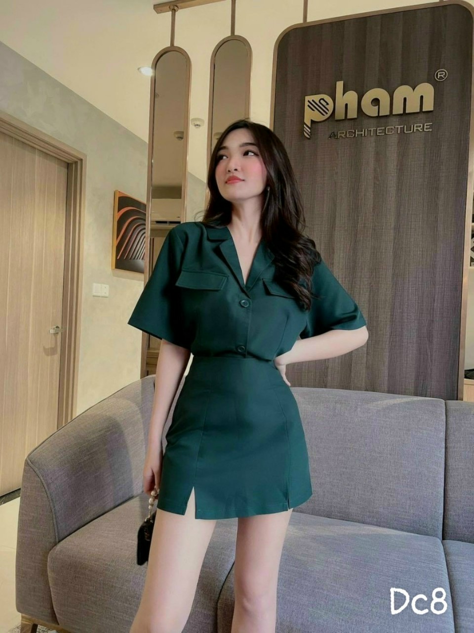 Sét vest chân váy 2 món tuyết mưa tôn dáng cực xinh pu tnmdew