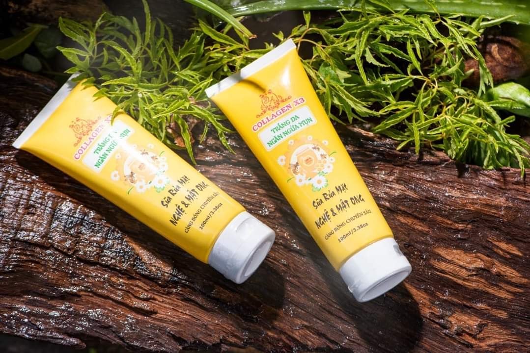 Sữa rửa mặt nghệ mật ong Collagen X3 Mỹ Phẩm Đông Anh