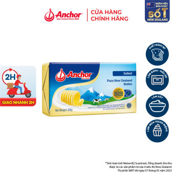 [GIAO HÀNG HỎA TỐC- HCM] Bơ mặn Anchor miếng 200G