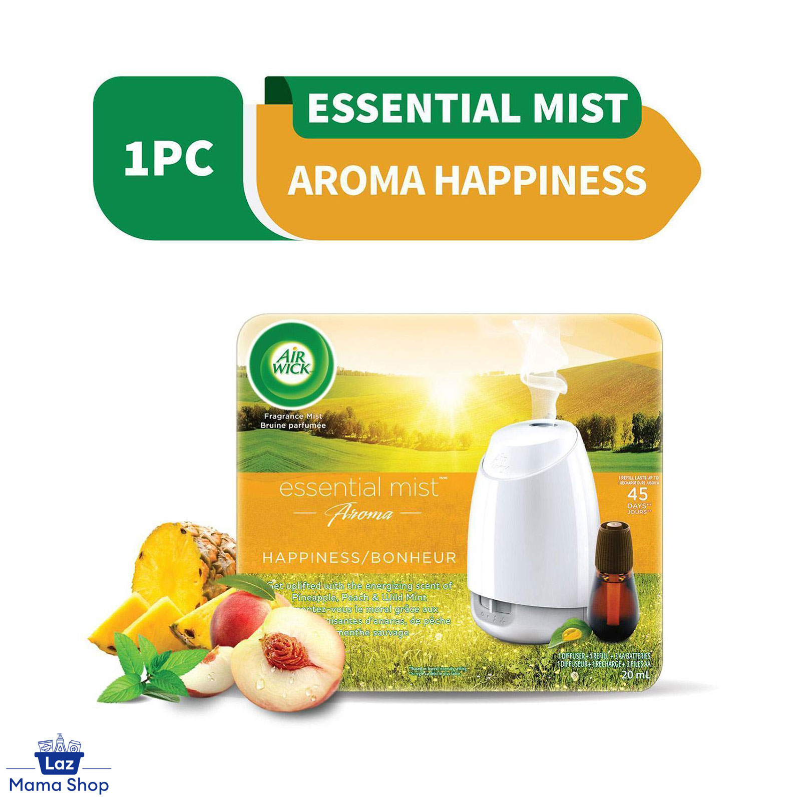 Achat Air Wick Recharge Diffuseur d'Huiles Essentielles Ananas