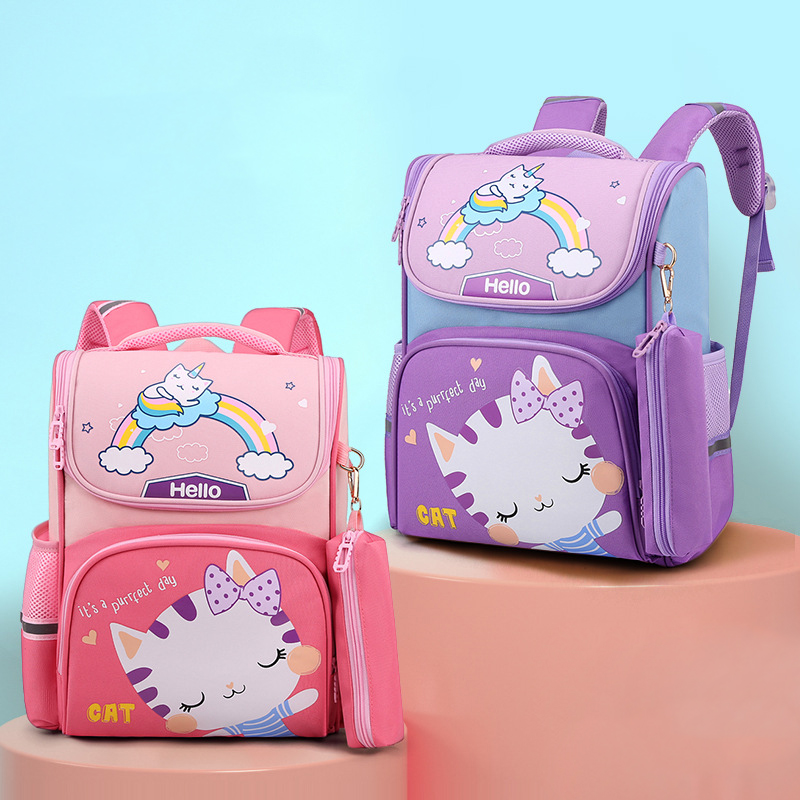 Balo học sinh tiểu học cho bé lớp 1-5 | Balo trẻ em hình mèo Kitty
