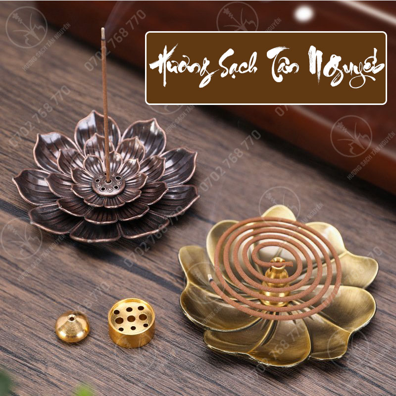 Hương vòng Tân Nguyên, đế cắm nhang, đế cắm nhang vòng được làm bằng hợp kim cao cấp