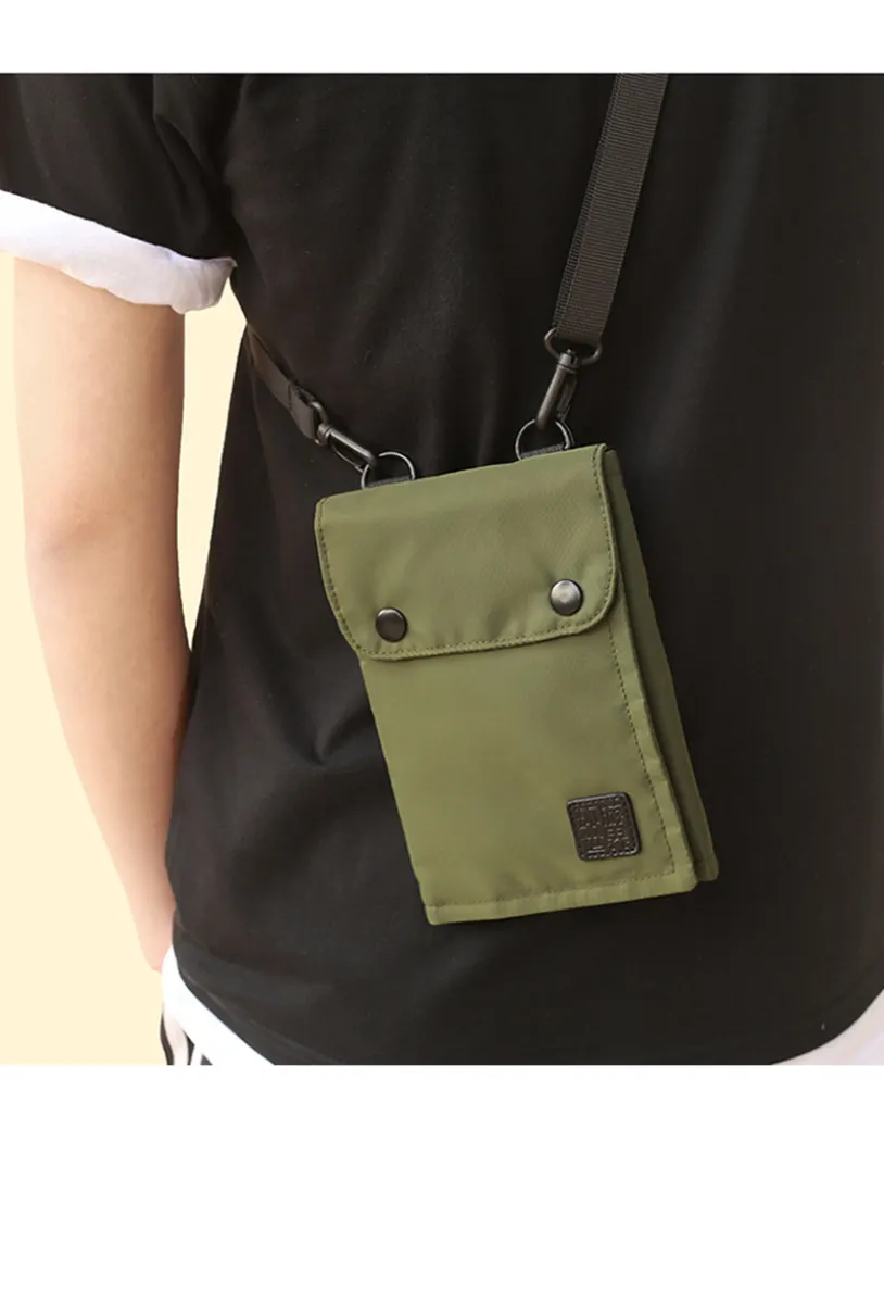 sling backpack with cell phone holder