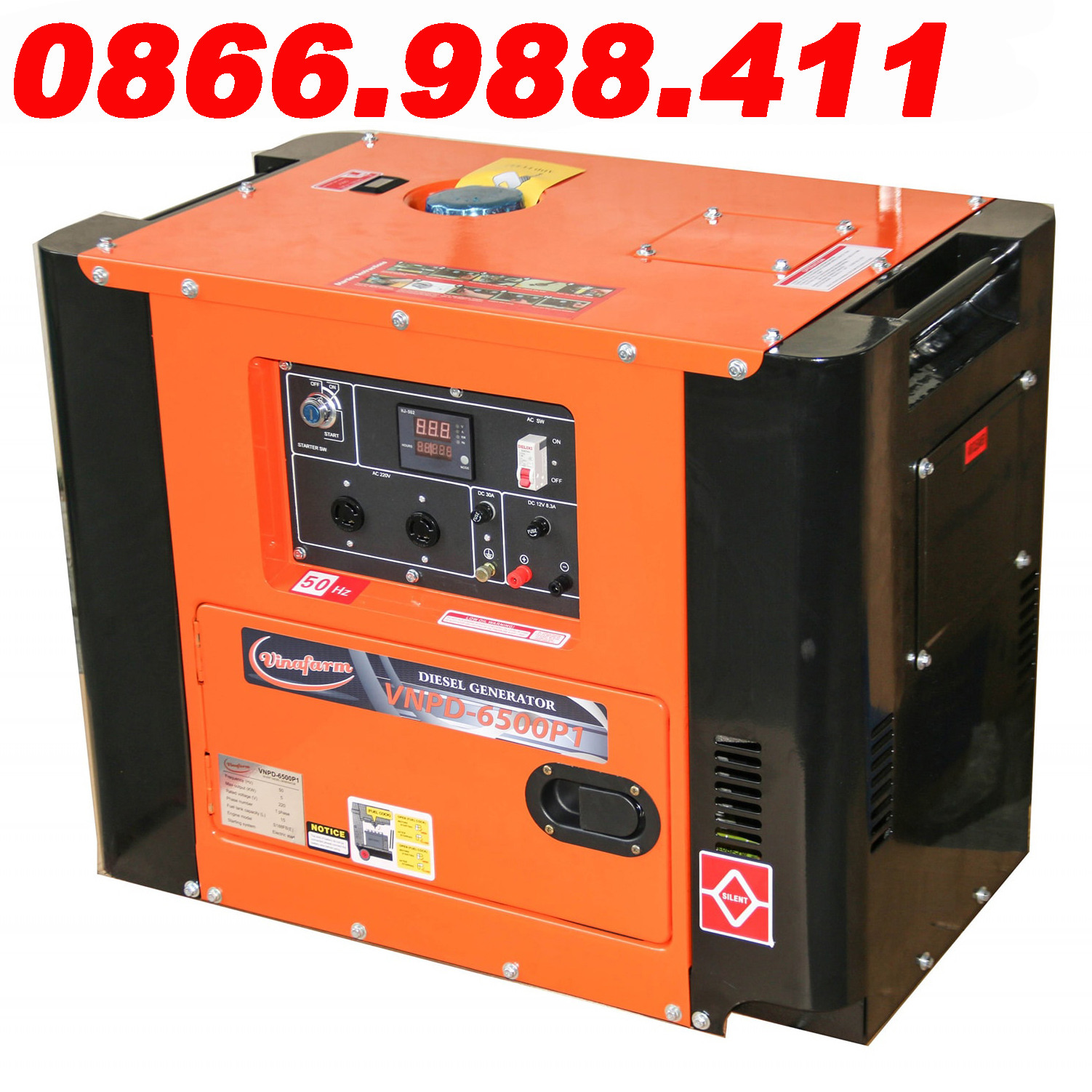 Máy phát điện chạy dầu 5kw vinafarm vnpd-6500p1
