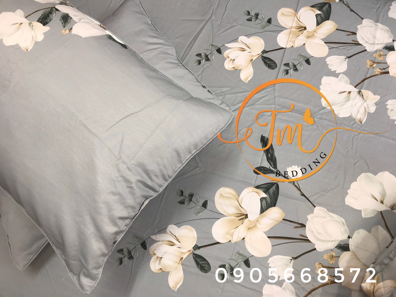 Bộ ga giường và 3 áo gối chất lụa tencel mát mịn không chăn được chọn mẫu