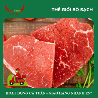 Thịt Nạc Đùi Gọ Bò Úc - Knuckle AUS - Cắt Dày Nướng Và Thái Mỏng Nhúng Lẩu