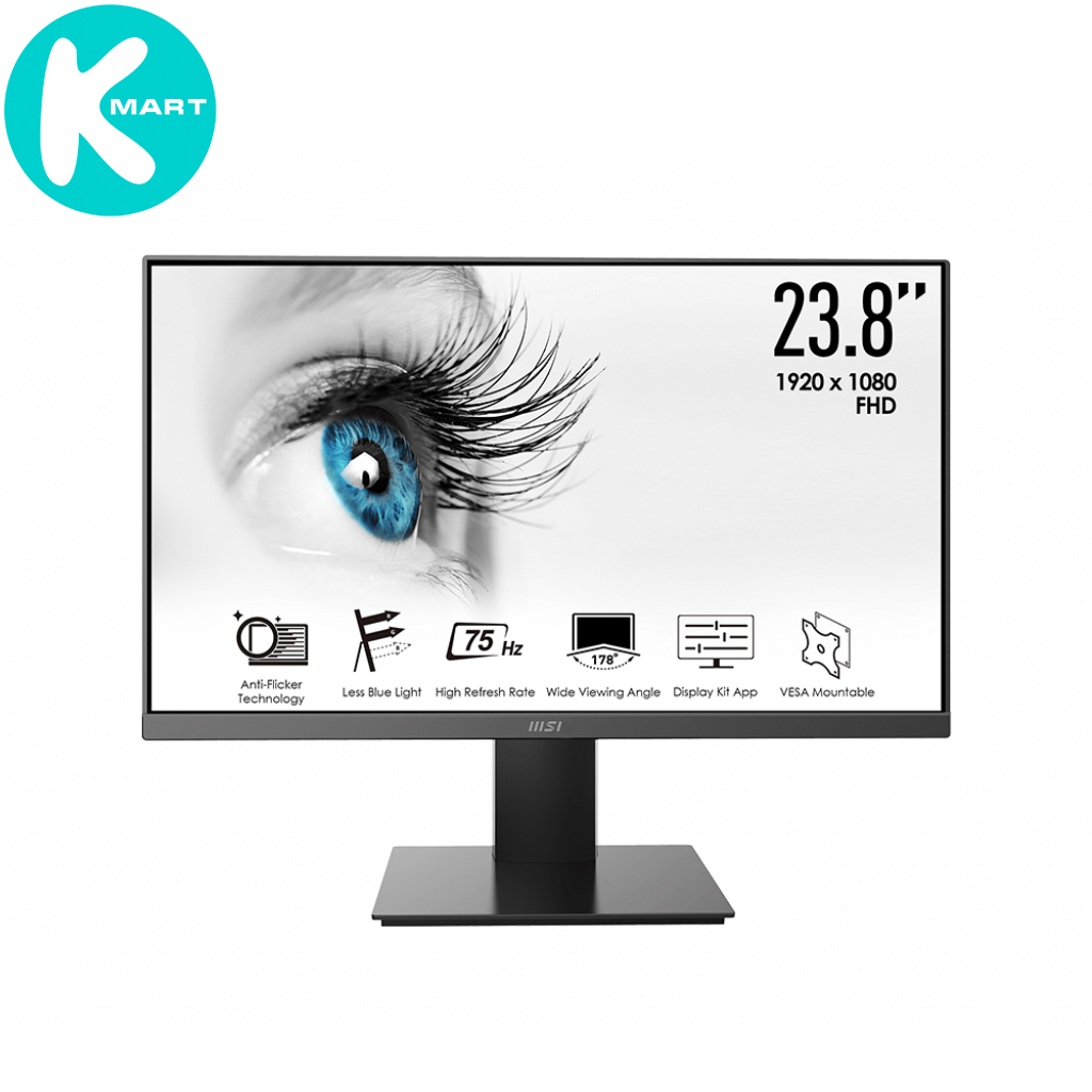 Màn hình msi pro mp241x 23.8 inch 1920 x 1080 / va 75hz / hdmi / vga - hàng chính hãng