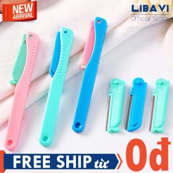 Dao Cạo Lông Mày, Tỉa Lông Mày Tóc Mái, Mặt, Lông Nách Cho Nữ 2 Lưỡi DSDC18 Thay Được Lưỡi Kai Cao Cấp