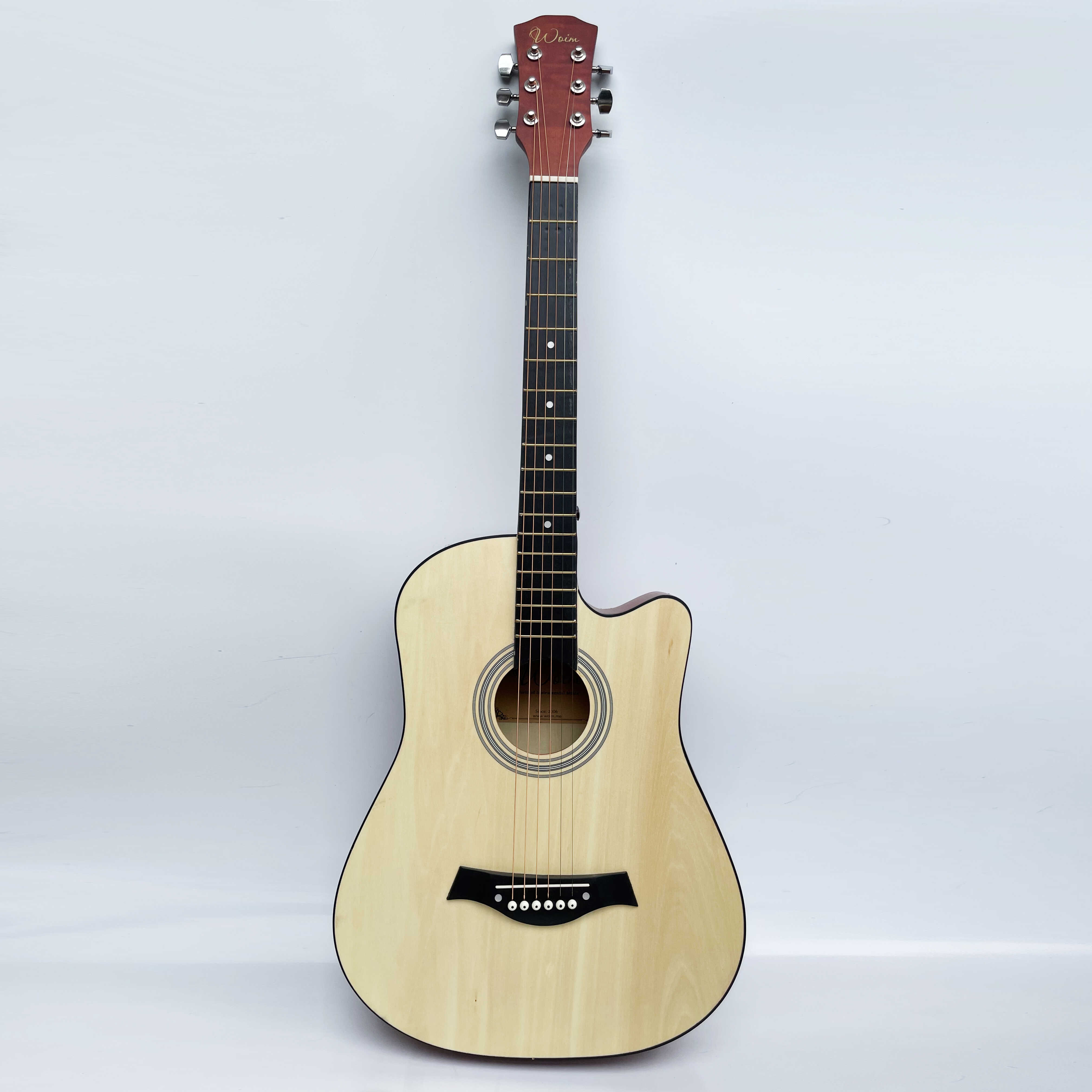Đàn Guitar acoustic thùng dáng khuyết GU05 màu đen nhám âm thanh tự nhiên và chân thật, có độ bền cao, dễ dàng sử dụng  - 9