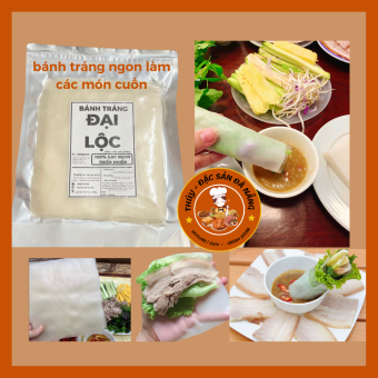 Bánh Tráng Đại Lộc Thúy Đặc Sản Đà Nẵng Túi 500gr dùng làm các món cuốn ngon.
