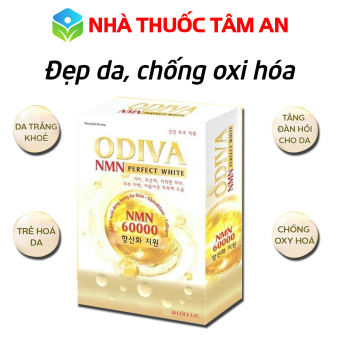 Cốm collagen ODIVA NMN perfect white giúp trắng sáng da, tăng độ đàn hồi , chống oxi hóa da - Hộp 30 gói x 3,5g