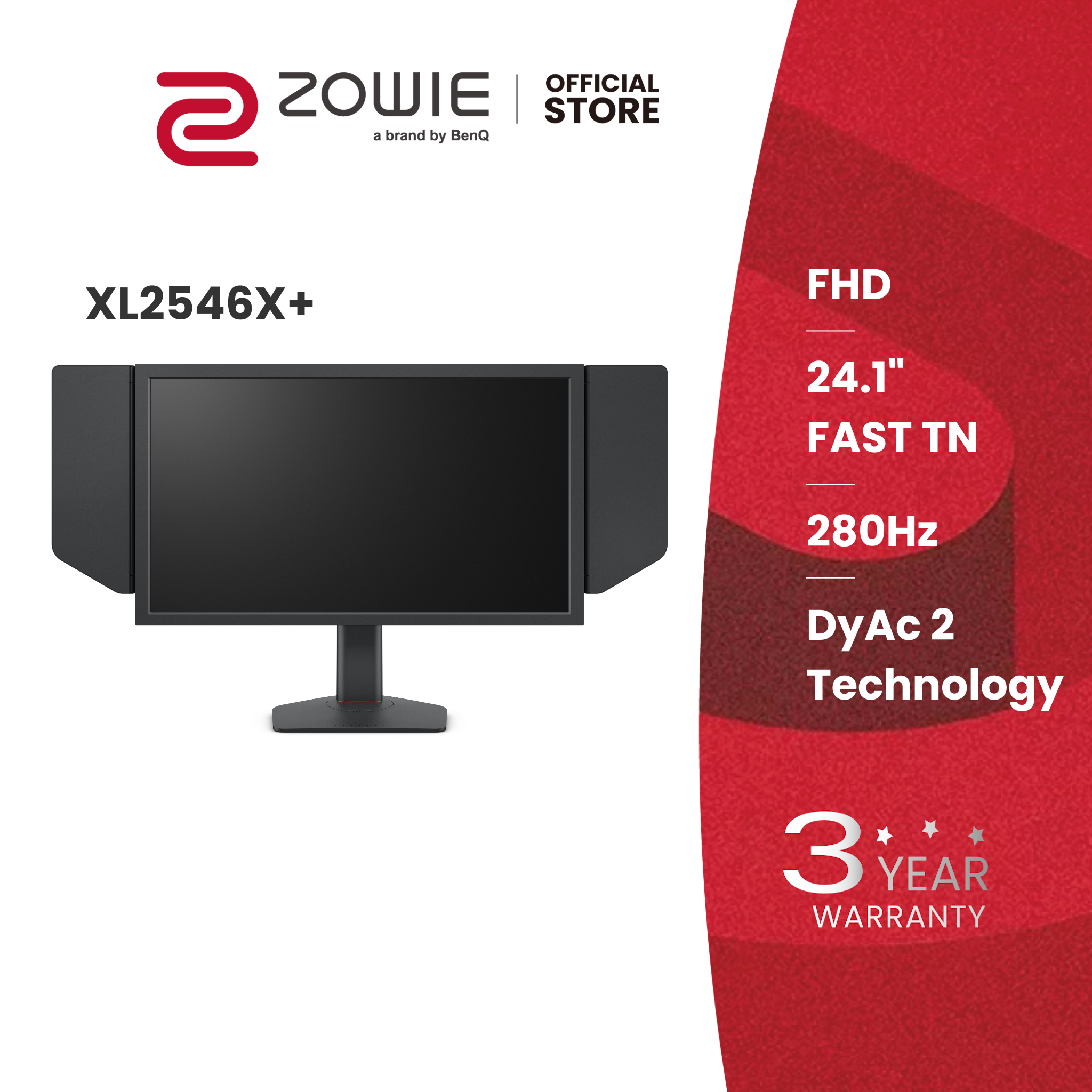 ZOWIE XL2566X+ 400Hz DyAc™ 2 24.1インチ XL2566X+ 400Hz Fast-TN Gaming Monitor with DyAc 2 for Pro FPS