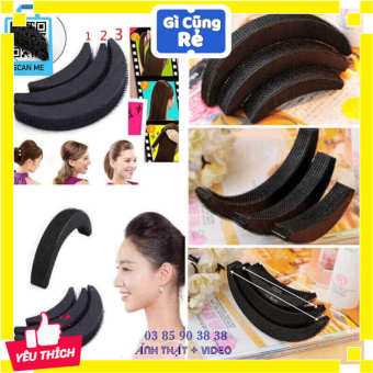 Dụng cụ làm phồng tóc mái 3 món tự nhiên tại nhà, phụ kiện tóc nữ chuẩn Hàn Quốc để đi dự tiệc, đi học, đi làm công sở, cô dâu, bé gái - thương hiệu VỢ CHỒNG TÔI