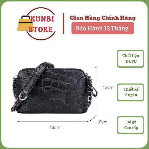 Túi Xách Nữ Hobo Đế Gỗ đeo chéo đeo vai kẹp nách nữ đi chơi đẹp da mềm KUNBI KB012