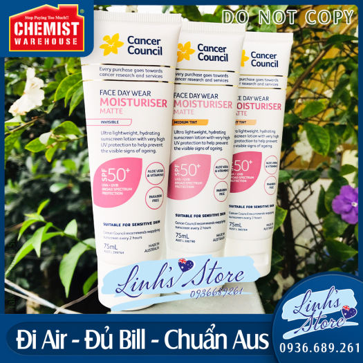 150ml / 75ml Kem chống nắng phổ rộng Cancer Council SPF 50+ Face