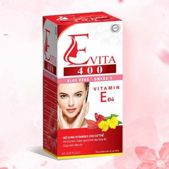Viên uống đẹp da Evita 400 vitamin E đỏ -Giúp Da Trắng Sáng,Mờ Các Vết Thâm Sẹo, Nám Tàn Nhang-Hộp 60 Viên - Viên uống đẹp da Evita 400 vitamin E đỏ p