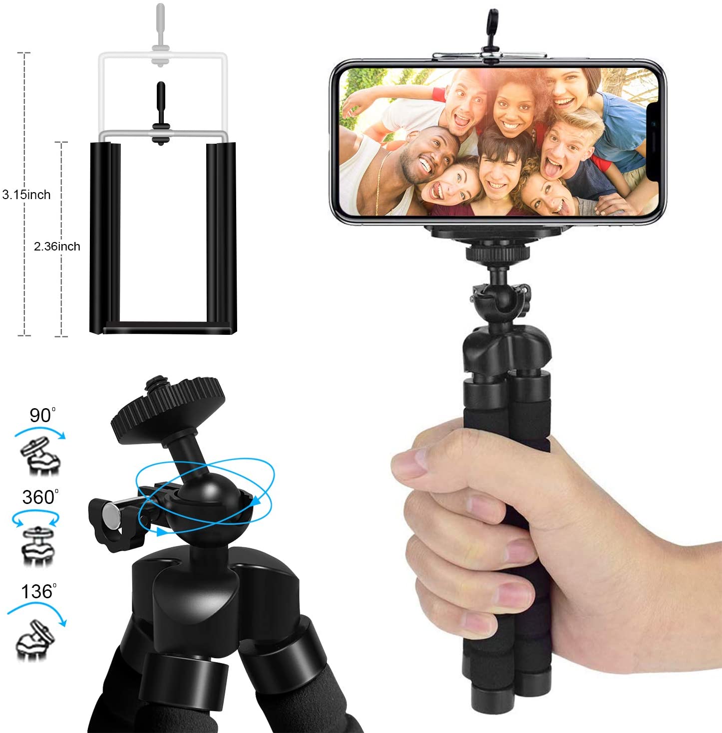 hand tripod stand for mobile