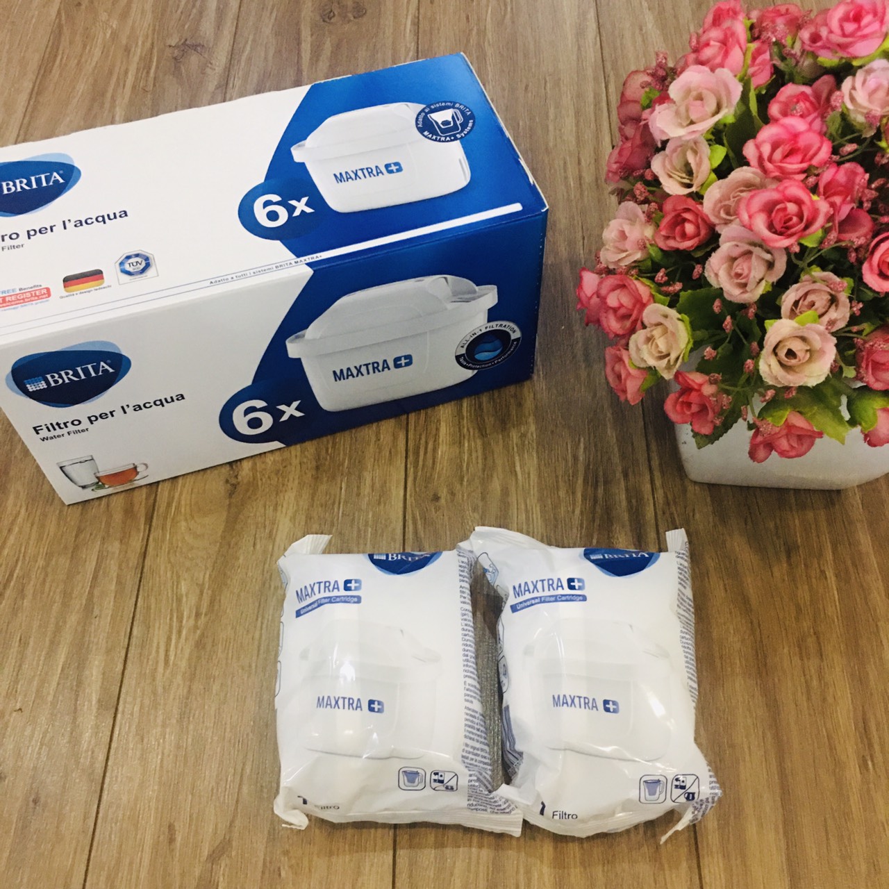 Set 2 LÕI LỌC BRITA MAXTRA PLUS; Phù hợp các loại bình lọc của Brita; Hàng nhập Đức