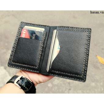 Ví nam đứng da bò handmade cao cấp