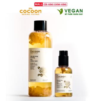 Combo Nước tẩy trang hoa hồng Cocoon 500ml + Dầu tẩy trang hoa hồng Cocoon 140ml