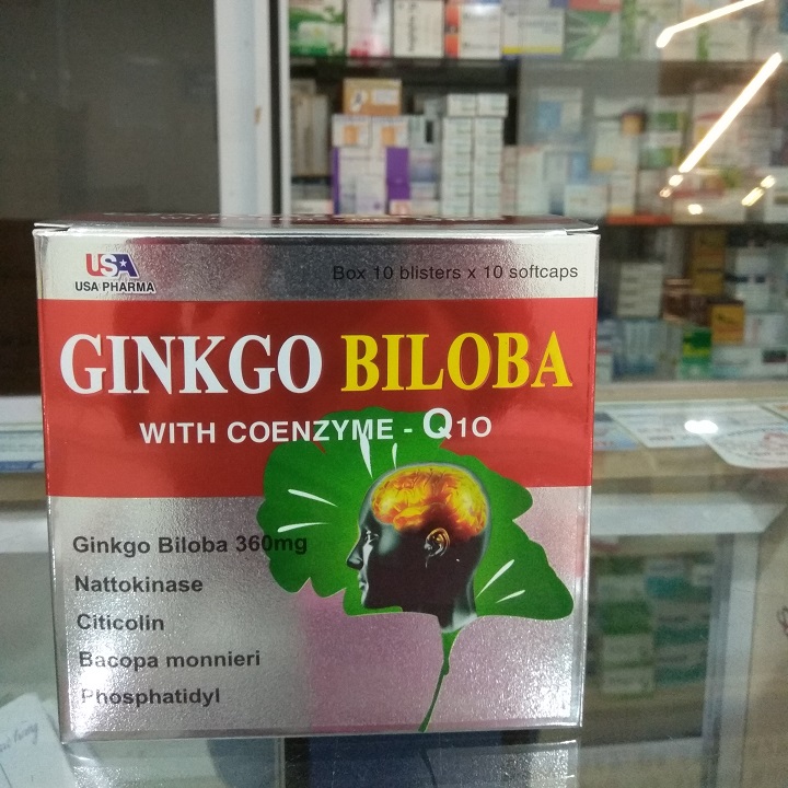 [HÀNG CHÍNH HÃNG] Combo 2 Hoạt huyết dưỡng não GINKGO BILOBA WITH COENZYM Q10 - Giúp hoạt huyết , tăng cường lưu thông máu lên não , giảm tai biến , mất ngủ , hoa mắt , chóng mặt.