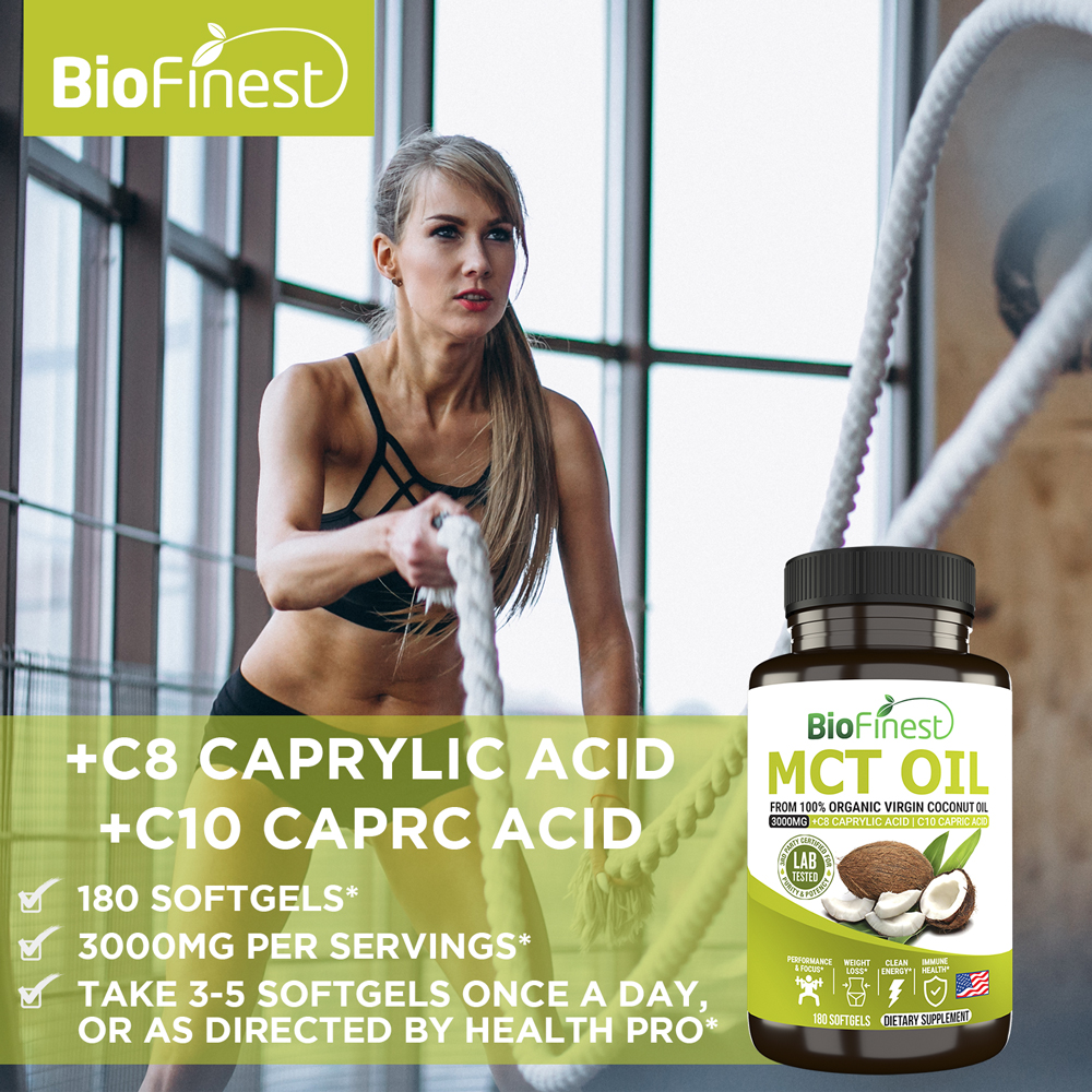 Extra Virgin Coconut Oil Capsules 3000mg - 3 Bottles For Skin, Hair & Wellness