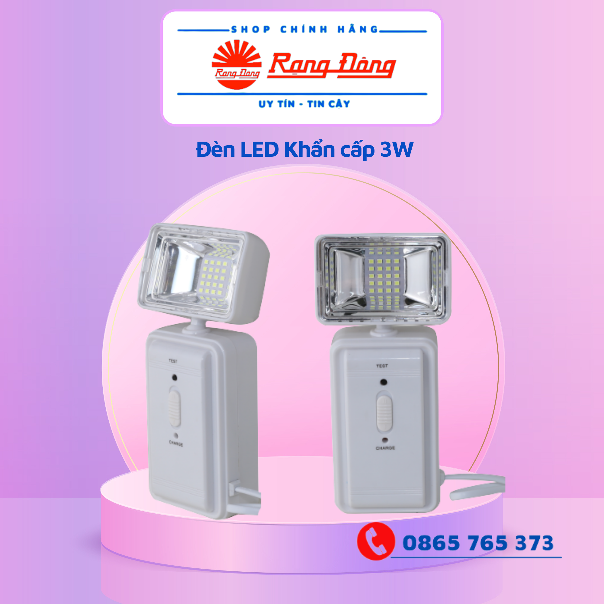 Đèn led khẩn cấp rạng đông kc05 3w - chiếu sáng dự phòng khi mất điện