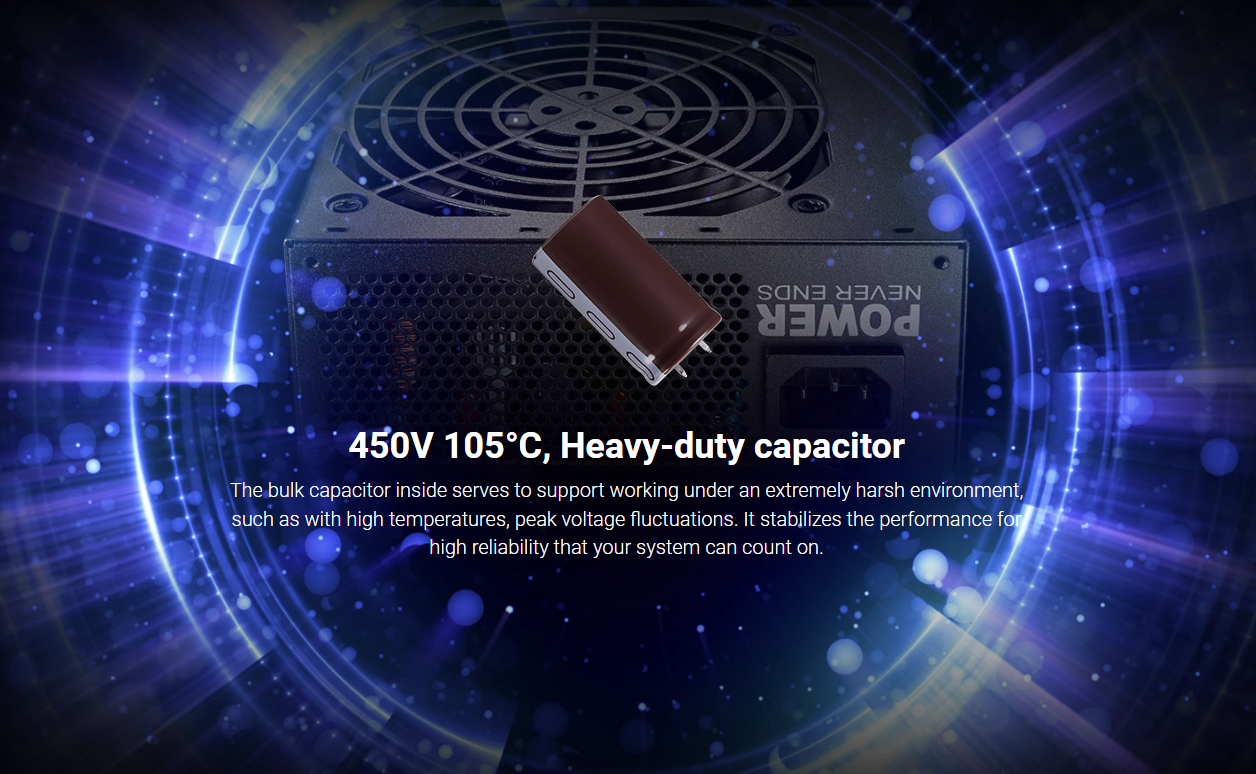 FSP HV Pro 650W PSU 85+ Power Supply Unit FSP650-51AAC **2022 New Upgraded 85 Plus Version, 88% efficiency **