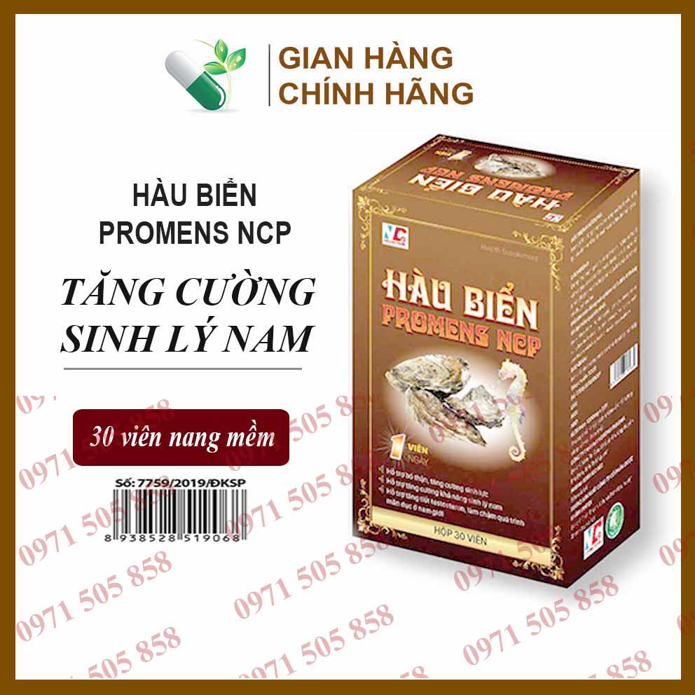 Tinh chất Hàu Biển Promen NCP tăng cường sinh lý nam giới bổ thận tráng dương - Hộp 30v - HSD 12.202