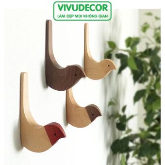 Móc Treo Quần Áo Vivudecor Chú Chim Đa Năng, Móc Treo Đồ Dùng Tiện Ích Sang Trọng, Phong Cách Hàn Quốc, Dùng Trang Trí Phòng Khách, Phòng Làm Việc, Móc Treo Tường Lắp Đặt Dễ Dàng Vừa Dán Vừa Khoan Bắt Vít Rất Chắc Chắn