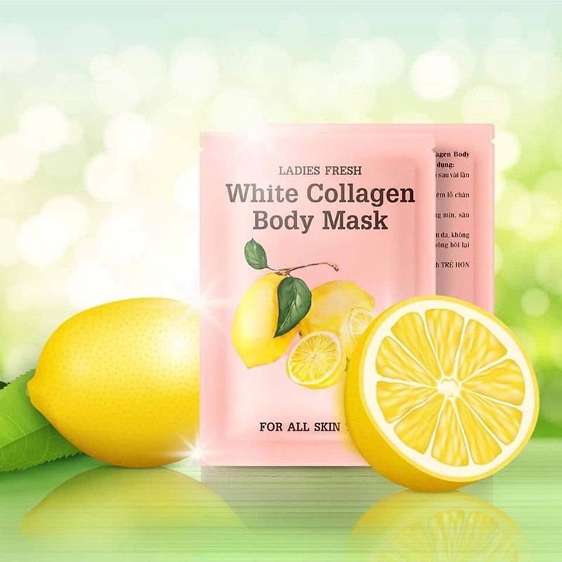 AloAlo Ủ trắng chanh- White Collagen Body Mash Ladies Fresh