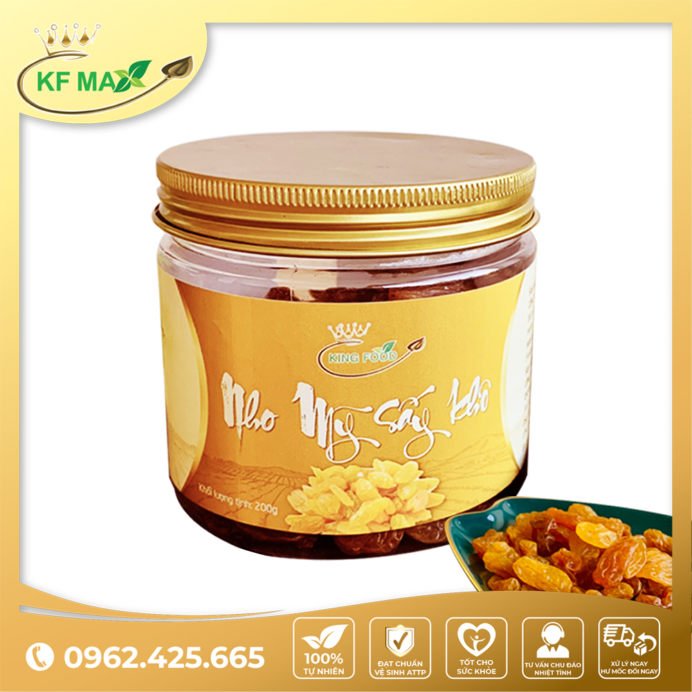 Nho khô Mỹ không đường sấy mọng Chua ngọt tự nhiên/ Trái cây sấy dẻo không đường nguyên vị HOA QUẢ SẤY DẺO Nho Xanh/Vàng