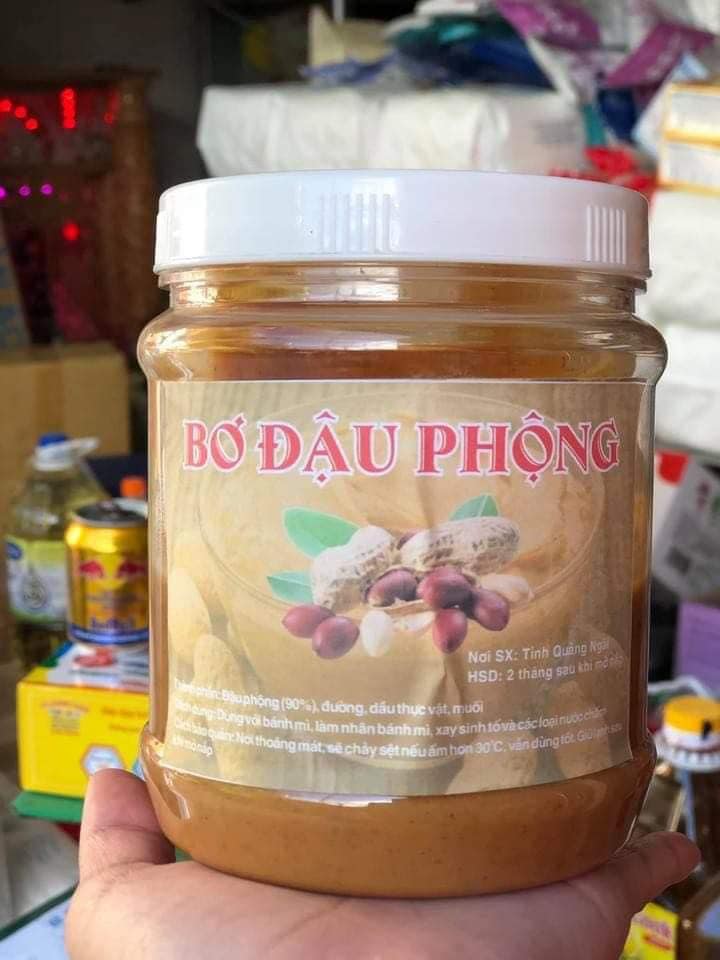 Combo 10 hũ bơ đậu phộng thuần chay nhà làm hũ 500gr bơ lạc