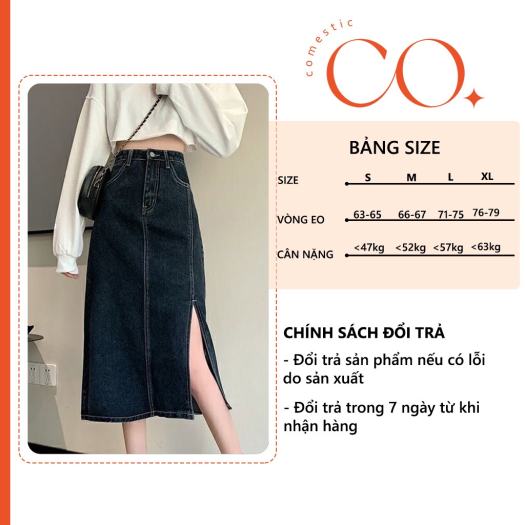 Mua [ĐẸP ĐỘC] Chân váy jean ngang gối đính hoa 09, Chân váy thiết kế cao cấp,  vải jean dày C020 - 2XL tại Cỏ Boutique | Tiki