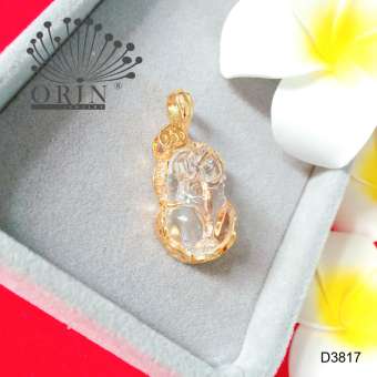 Mặt dây chuyền tỳ hưu tài lộc may mắn đá trắng cao cấp Orin D3817