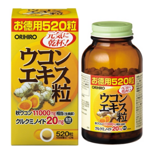 VIÊN UỐNG TINH BỘT NGHỆ NHẬT BẢN ORIHIRO (HỘP 520 VIÊN) - HÀNG NỘI ĐỊA NHẬT