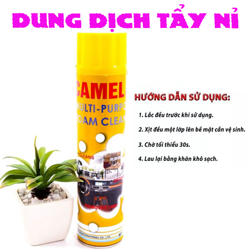Chai Xịt Bọt Vệ Sinh Nội Thất Ô Tô Đa Năng - Chai Xịt Làm Sạch Ghế Da-Bình Xịt Xóa Vết Bẩn Xe Hơi - Bọt Tẩy Rửa Đa Năng Trên Ô Tô-Hương Chanh Thơm Mát--Trừ Khử Vết Bẩn Tận Gốc