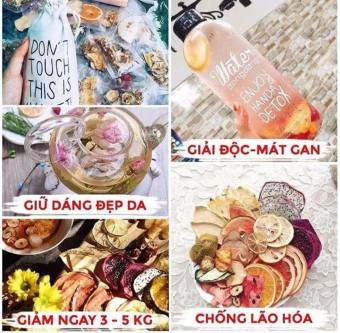 Compo 10 Gói Trà Detox hoa quả sấy khô hỗ trợ giảm cân