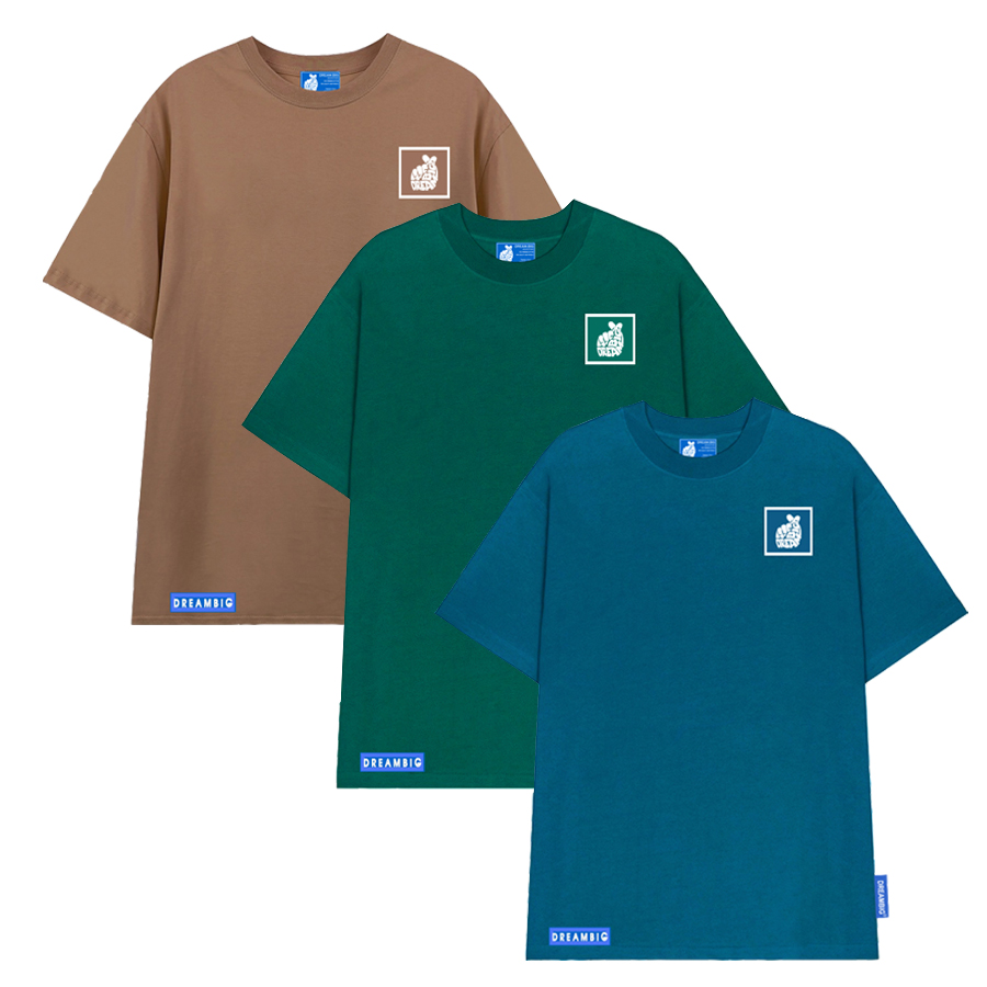 Áo thun dreambig basic phông trơn oversized nam nữ dáng rộng tay lỡ drb04