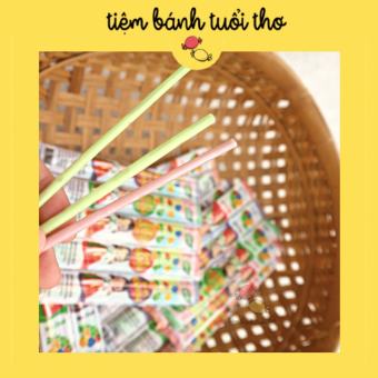 Vỉ 5 Gói Kẹo Bột Tăm Lạnh - 1 Gói 3 Ống Bột Trái Cây Bánh Kẹo Tuổi Thơ