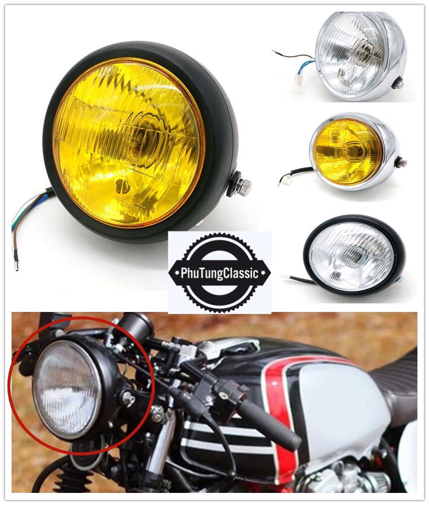 Đèn pha Su Gn kèm theo tai bắt pha, độ Win, 67, CB, các dòng classic, tracker,,,