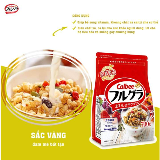 Ngũ cốc dinh dưỡng ăn kiêng Calbee Nhật Bản - gói 700 gram. Hàng chính hãng. HSD: T7/2023