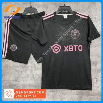 Áo Đá Bóng CLB MIAMI Màu Đen Hồng Mới 2022