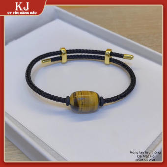 VÒNG TAY PHONG THỦY LU THỐNG ĐÁ MẮT HỔ NÂU VÀNG - TẶNG KÈM TÚI GẤM