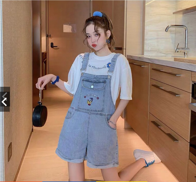 [HCM]Quần Yếm Jean Nữ King168 Yếm Short Nữ mẫu mới tôn dáng SS60