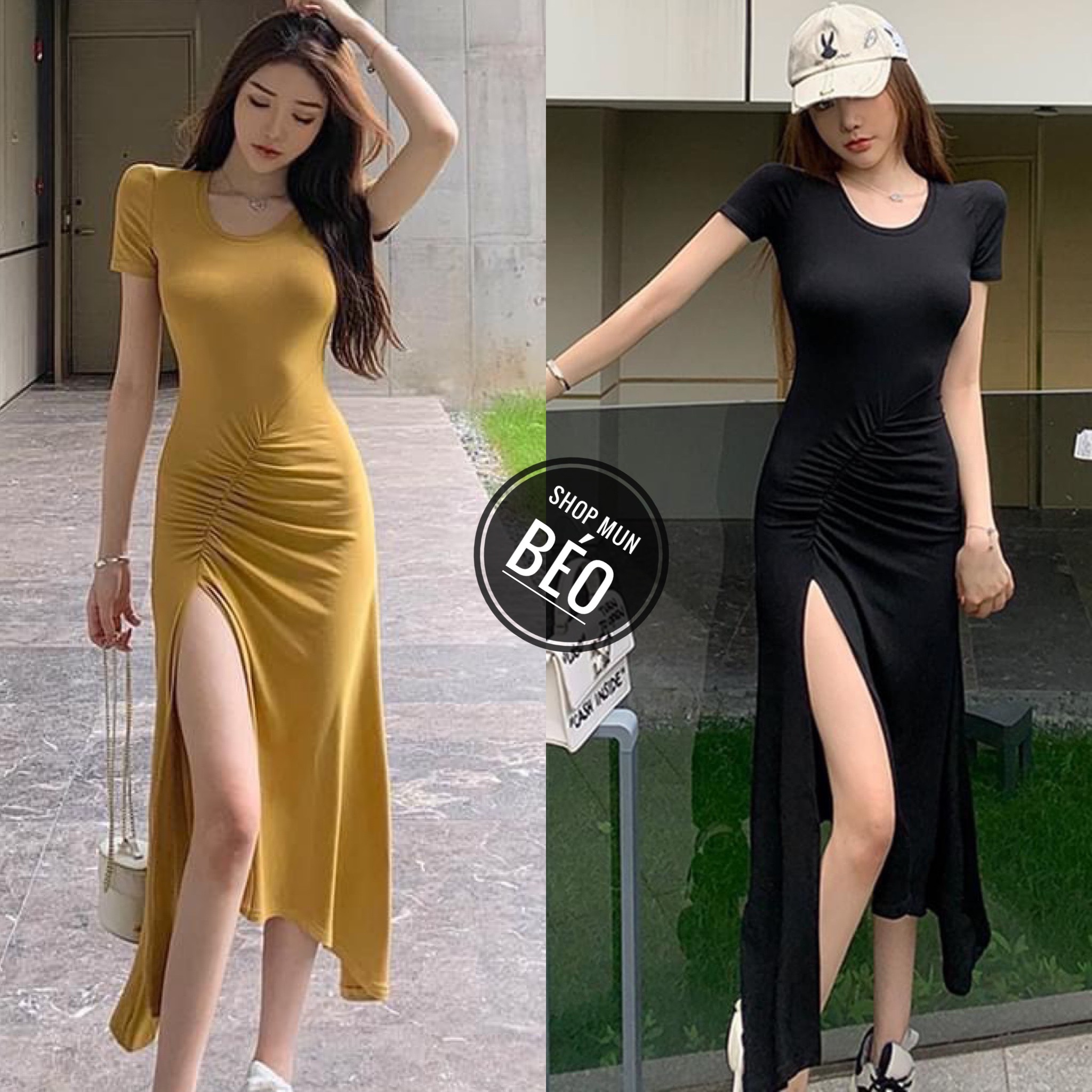 [MẪU MỚI] Đầm Body Phom Dài Xẻ Đùi Tà Lệch Thun Borip Thích Hợp Mặc Đi Tiệc Đi Làm Đi Chơi Phù Hợp Với Mọi Phong Cách