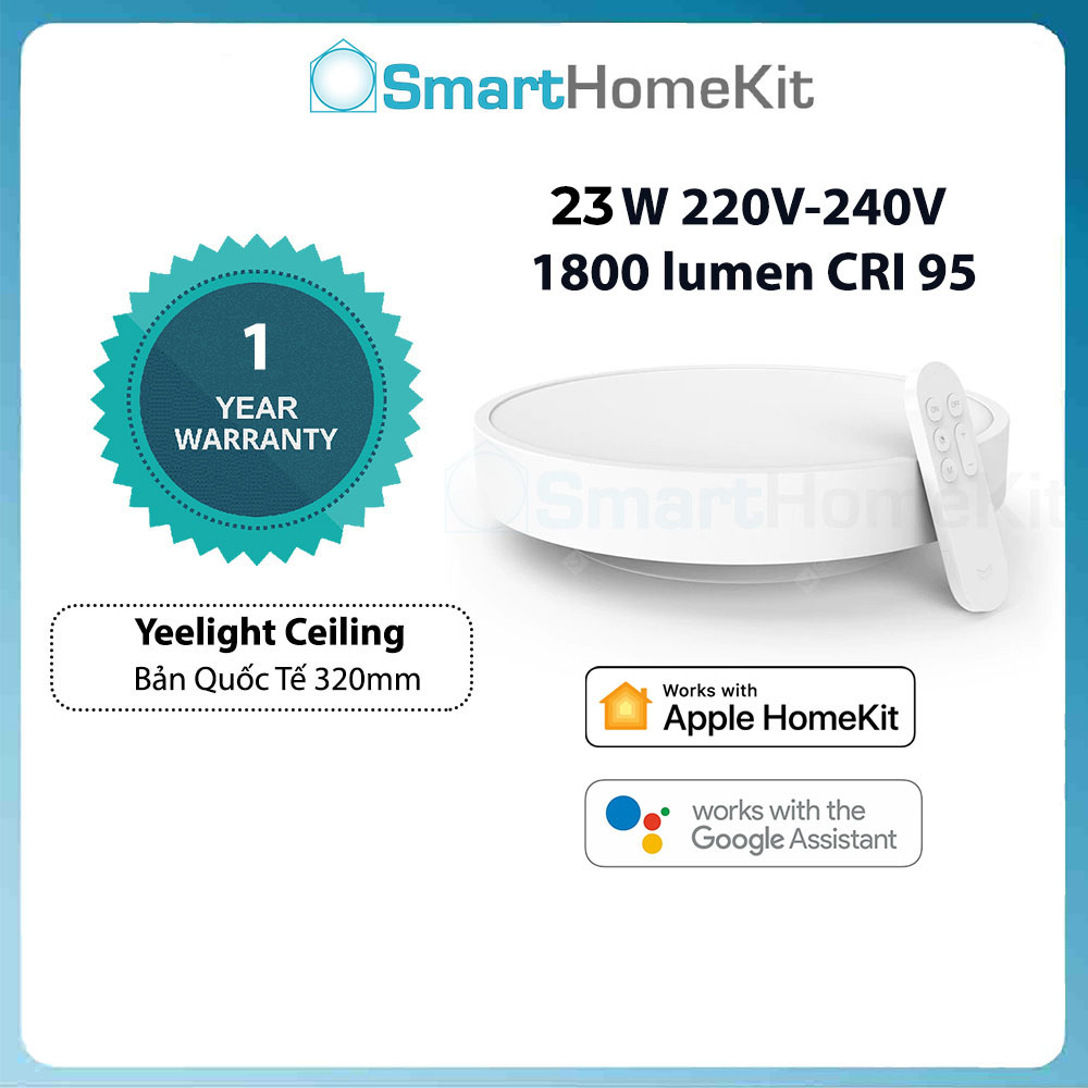 Đèn ốp trần thông minh Yeelight LED Ceiling Light Pro 320 23W CRI 95 Quốc Tế - Tương thích Apple HomeKit, Google Home, Alexa