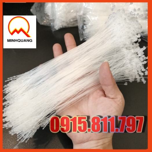 Dây nhựa xâu mác, dây cước gắn tag mác túi 1000 dây màu trắng kích thước 16.5cm cực dễ sử dụng (combo 1000c)